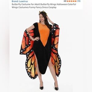 New Butterfly Costume Adult Butterfly Wings Halloween Colorful Wings Costumes 🦋